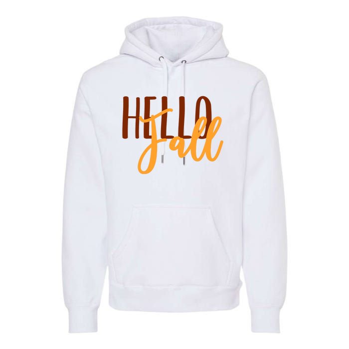 Hello Fall Autumn Lover Premium Hoodie