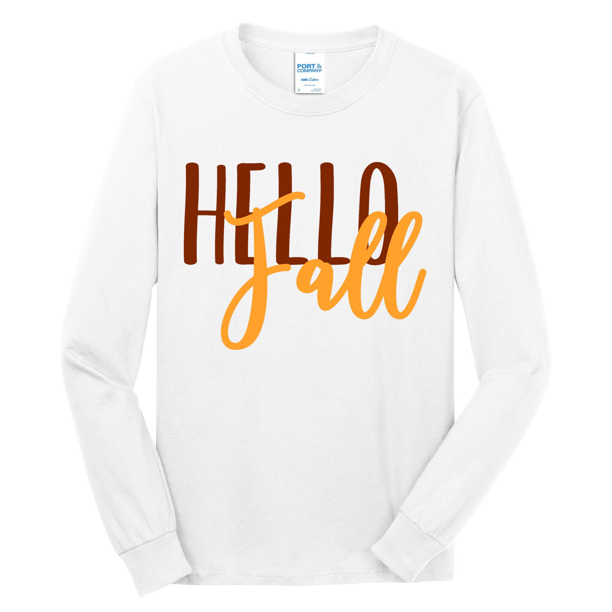 Hello Fall Autumn Lover Tall Long Sleeve T-Shirt