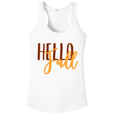 Hello Fall Autumn Lover Ladies PosiCharge Competitor Racerback Tank
