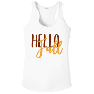 Hello Fall Autumn Lover Ladies PosiCharge Competitor Racerback Tank