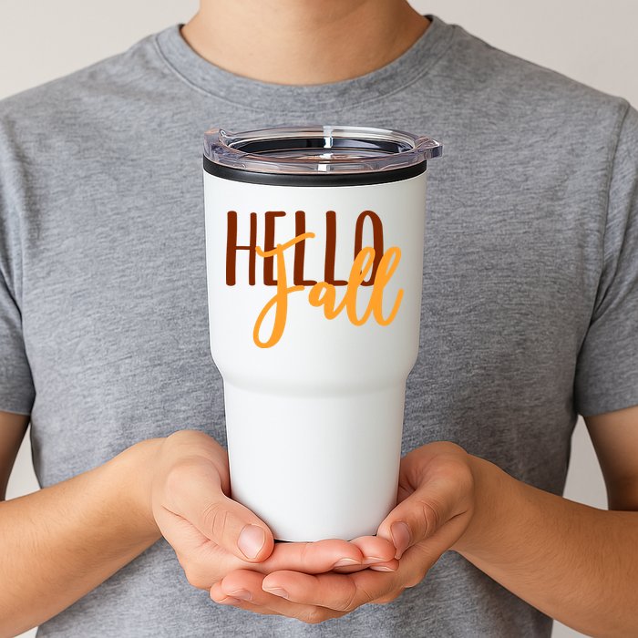 Hello Fall Autumn Lover Tumbler