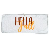 Hello Fall Autumn Lover Large Microfiber Waffle Golf Towel