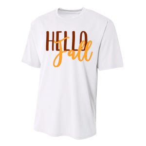 Hello Fall Autumn Lover Performance Sprint T-Shirt