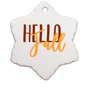 Hello Fall Autumn Lover Ceramic Star Ornament