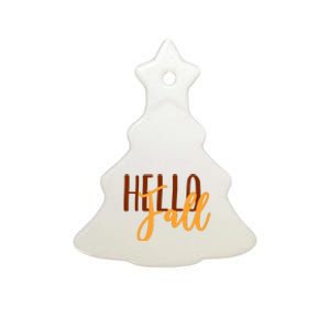 Hello Fall Autumn Lover Ceramic Tree Ornament