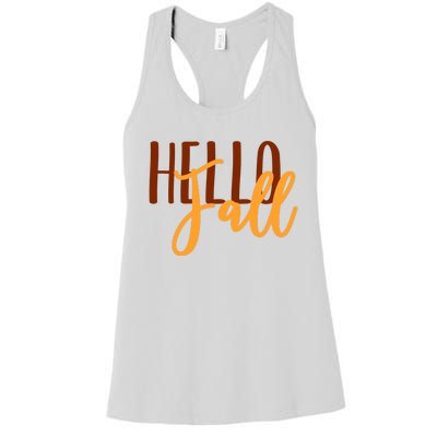 Hello Fall Autumn Lover Women's Racerback Tank