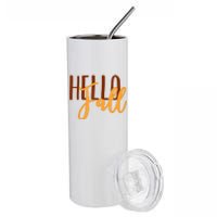 Hello Fall Autumn Lover Stainless Steel Tumbler