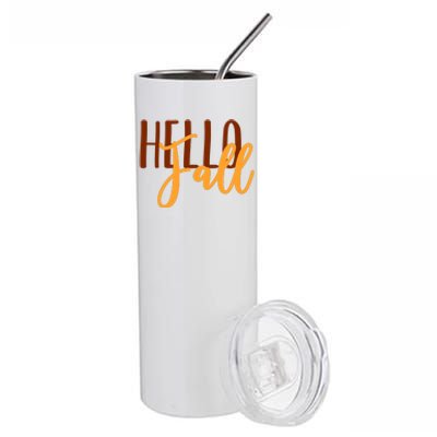 Hello Fall Autumn Lover Stainless Steel Tumbler