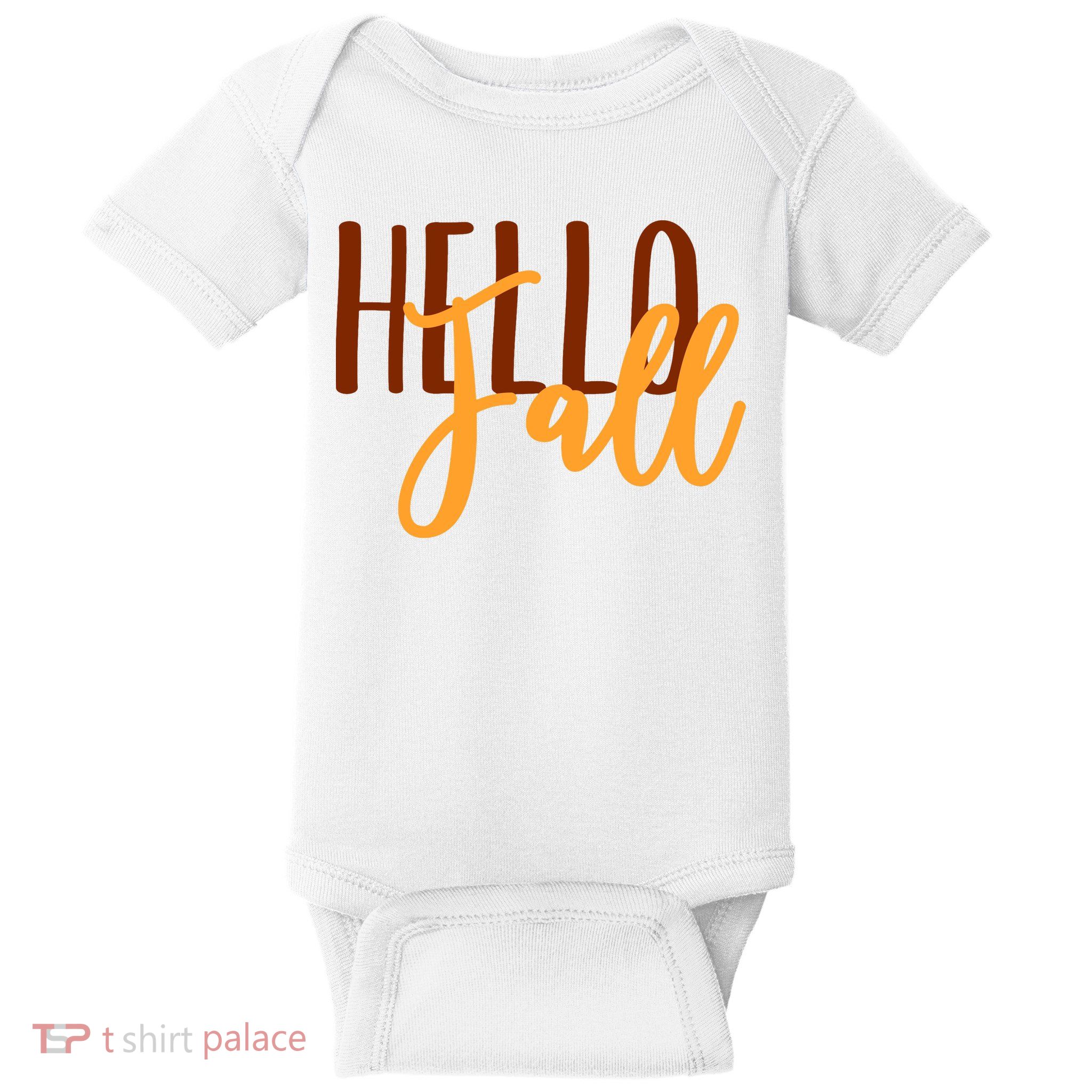 Hello Fall Autumn Lover Baby Bodysuit