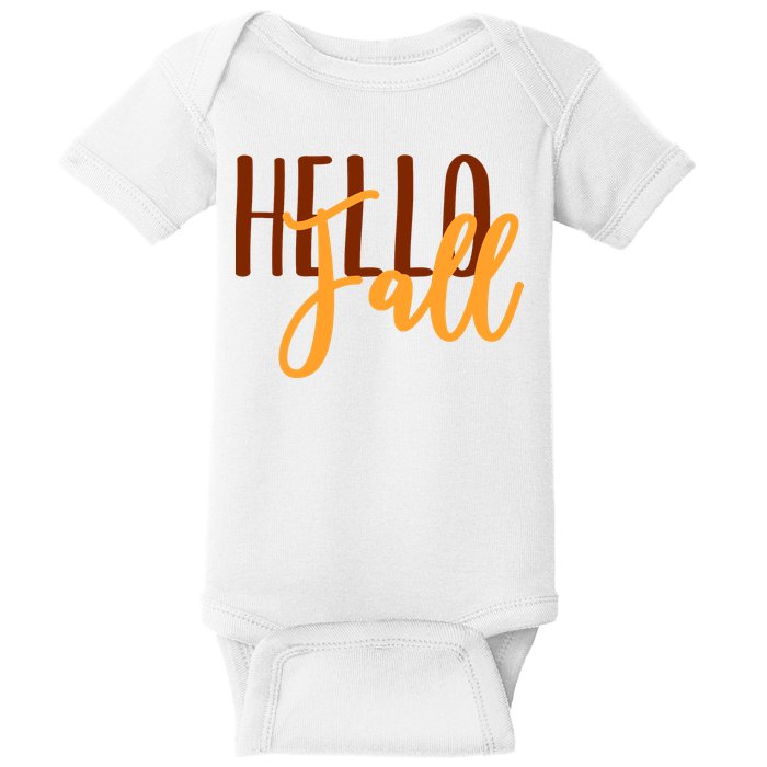 Hello Fall Autumn Lover Baby Bodysuit