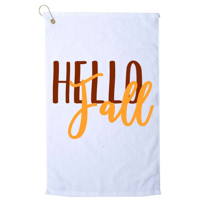 Hello Fall Autumn Lover Golf Towel