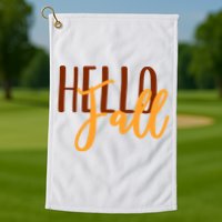 Hello Fall Autumn Lover Golf Towel