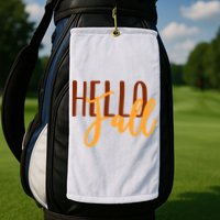 Hello Fall Autumn Lover Golf Towel