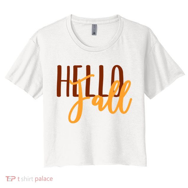 Hello Fall Autumn Lover Crop Top