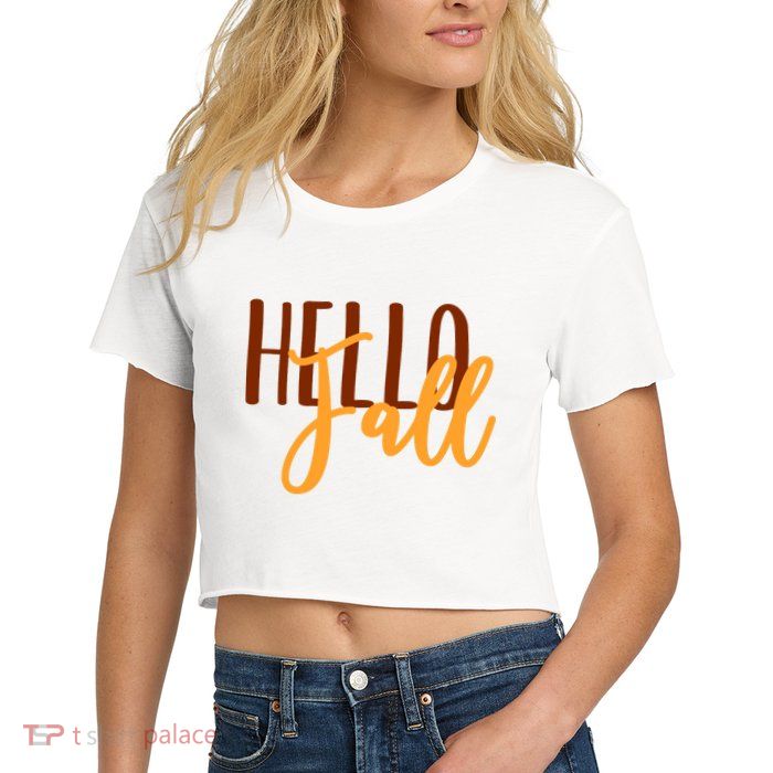 Hello Fall Autumn Lover Crop Top