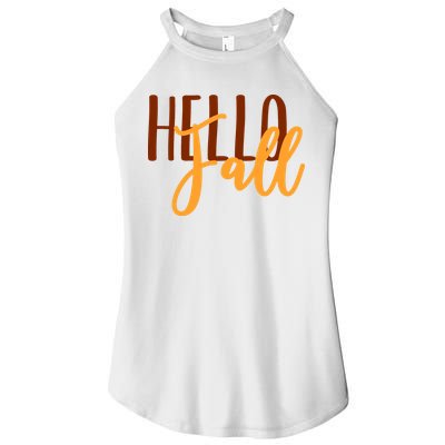 Hello Fall Autumn Lover Women's Perfect Tri Rocker Tank