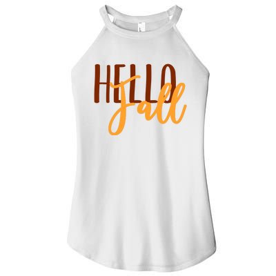 Hello Fall Autumn Lover Women's Perfect Tri Rocker Tank