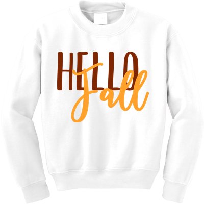 Hello Fall Autumn Lover Kids Sweatshirt