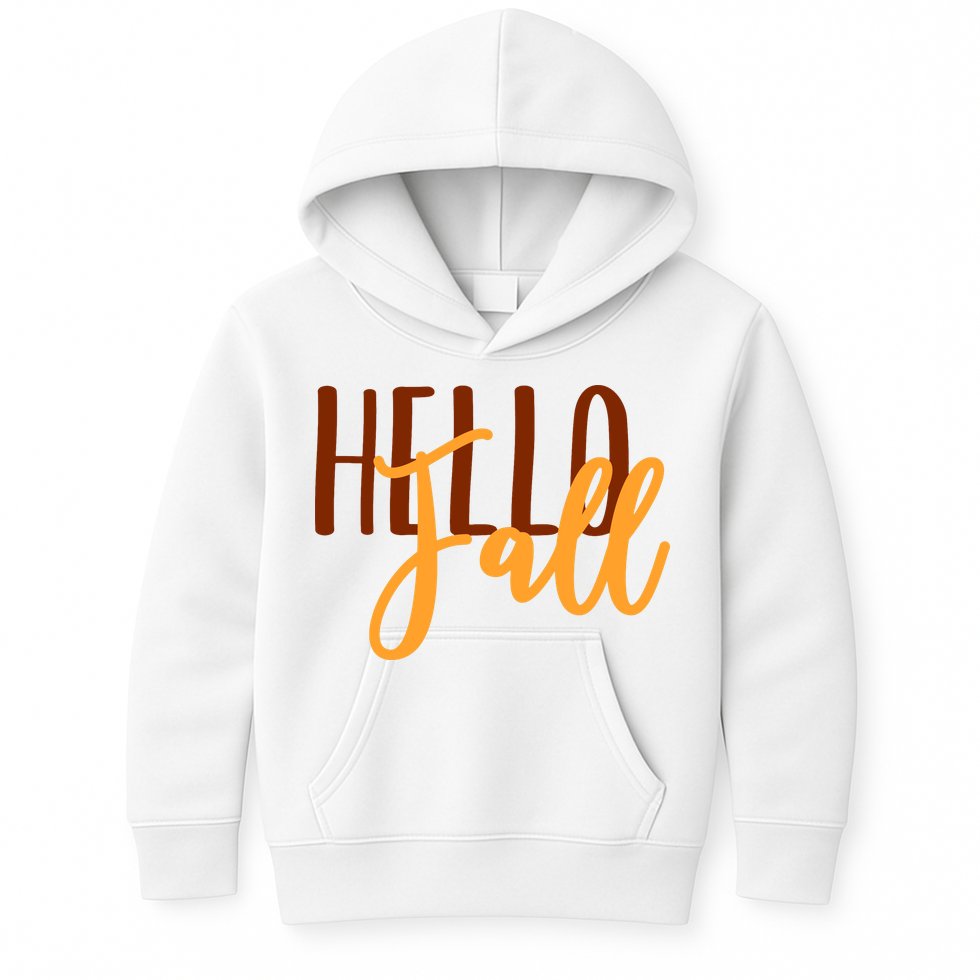 Hello Fall Autumn Lover Kids Hoodie
