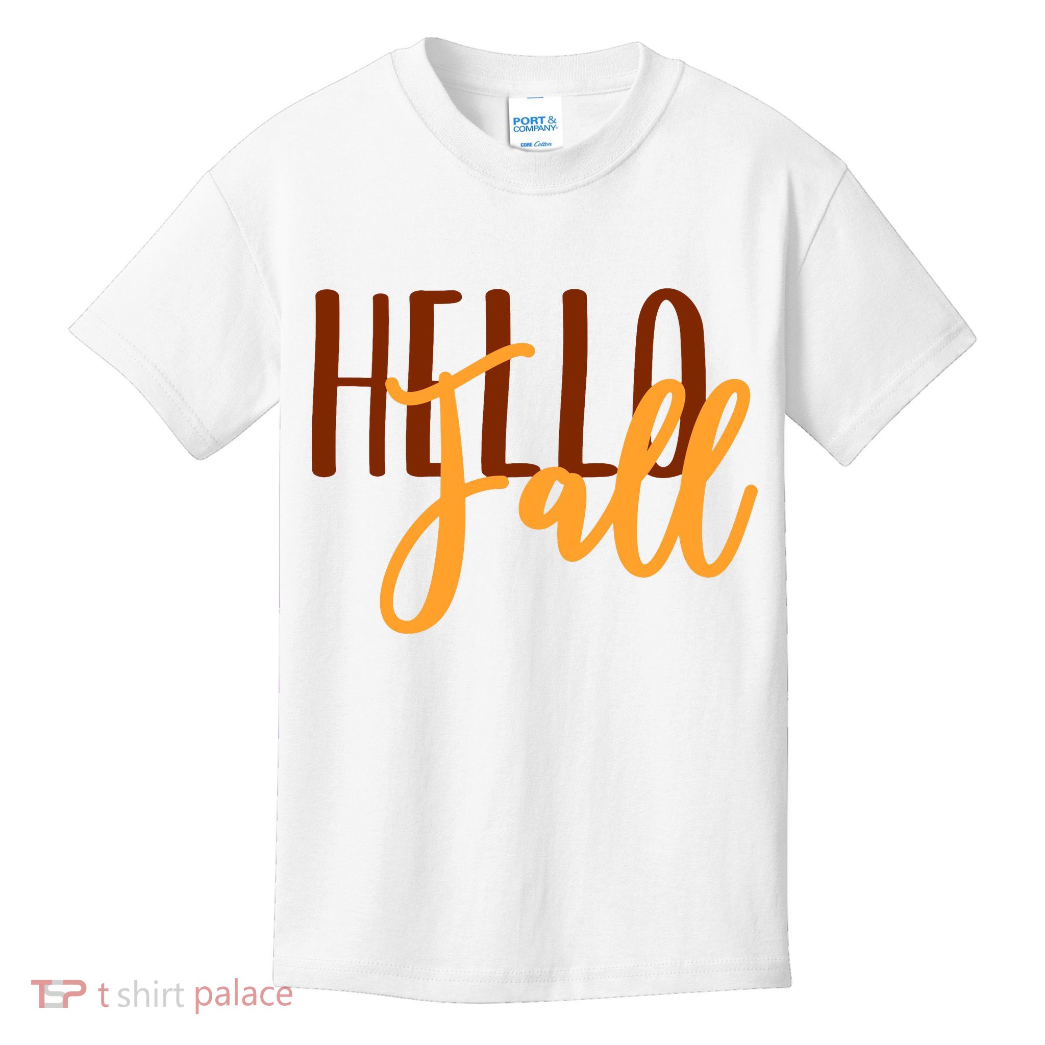 Hello Fall Autumn Lover Kids T-Shirt