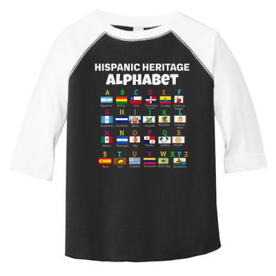 Hispanic Flag Alphabet For Teachers Educational Latin Flags Toddler Fine Jersey T-Shirt