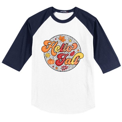 Hello Fall Autumn Season Lover Baseball Sleeve Shirt