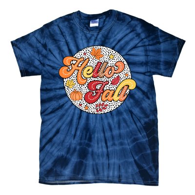 Hello Fall Autumn Season Lover Tie-Dye T-Shirt