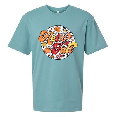 Hello Fall Autumn Season Lover Sueded Cloud Jersey T-Shirt