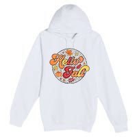 Hello Fall Autumn Season Lover Premium Pullover Hoodie