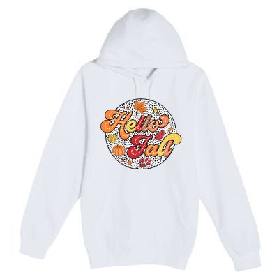 Hello Fall Autumn Season Lover Premium Pullover Hoodie