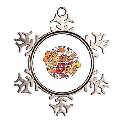 Hello Fall Autumn Season Lover Metallic Star Ornament