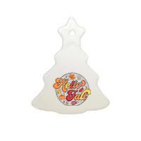 Hello Fall Autumn Season Lover Ceramic Tree Ornament