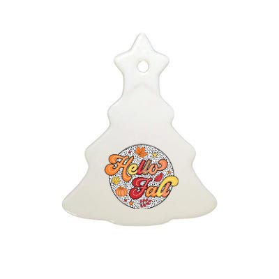 Hello Fall Autumn Season Lover Ceramic Tree Ornament