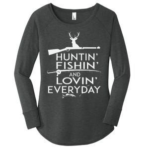 Hunting Fishing And Loving Everyday Country Women's Perfect Tri Tunic Long Sleeve Shirt