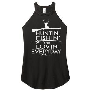 Hunting Fishing And Loving Everyday Country Women's Perfect Tri Rocker Tank