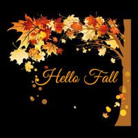 Hello Fall Autumn Halloween Leaves Foliage Wool Snapback Cap