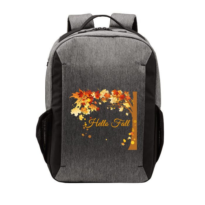 Hello Fall Autumn Halloween Leaves Foliage Vector Backpack