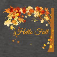 Hello Fall Autumn Halloween Leaves Foliage Vector Backpack