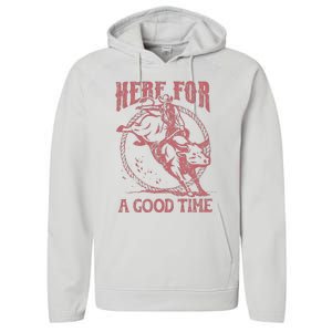 Here For A Good Time Cowboy Cowgirl Western Country Music Performance Fleece Hoodie