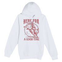 Here For A Good Time Cowboy Cowgirl Western Country Music Premium Pullover Hoodie