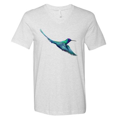 Hummingbird From A Splash V-Neck T-Shirt