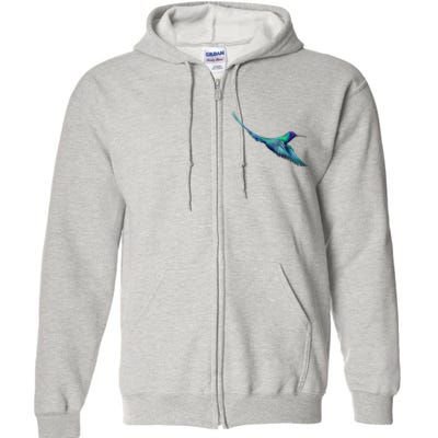 Hummingbird From A Splash Full Zip Hoodie