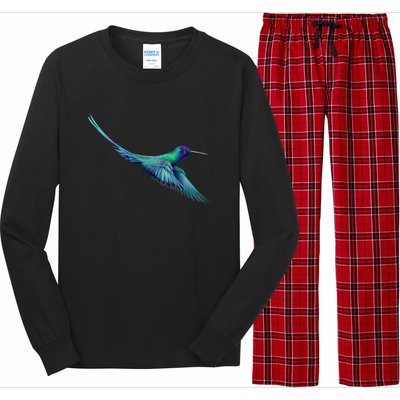 Hummingbird From A Splash Long Sleeve Pajama Set