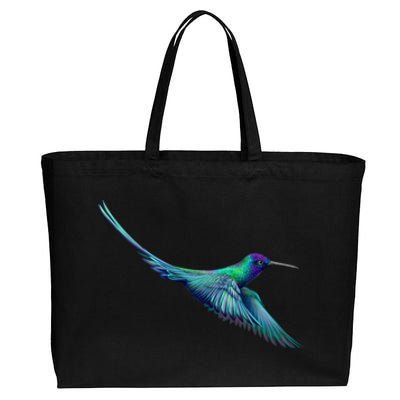 Hummingbird From A Splash Cotton Canvas Jumbo Tote