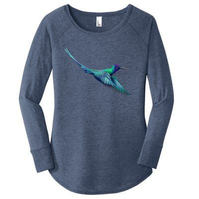 Hummingbird From A Splash Women's Perfect Tri Tunic Long Sleeve Shirt