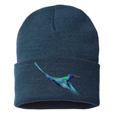 Hummingbird From A Splash Sustainable Knit Beanie