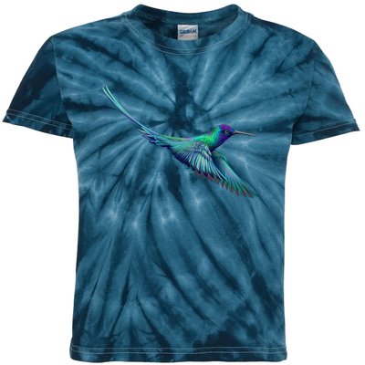 Hummingbird From A Splash Kids Tie-Dye T-Shirt