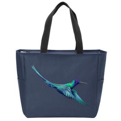 Hummingbird From A Splash Zip Tote Bag