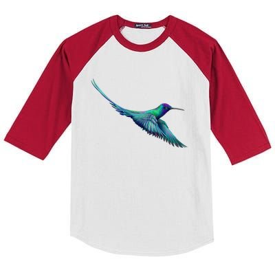 Hummingbird From A Splash Kids Colorblock Raglan Jersey