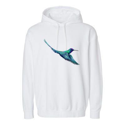 Hummingbird From A Splash Garment-Dyed Fleece Hoodie